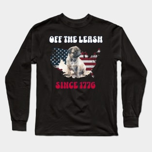 4th of July Independence Day Funny Design for Dog Lovers Long Sleeve T-Shirt